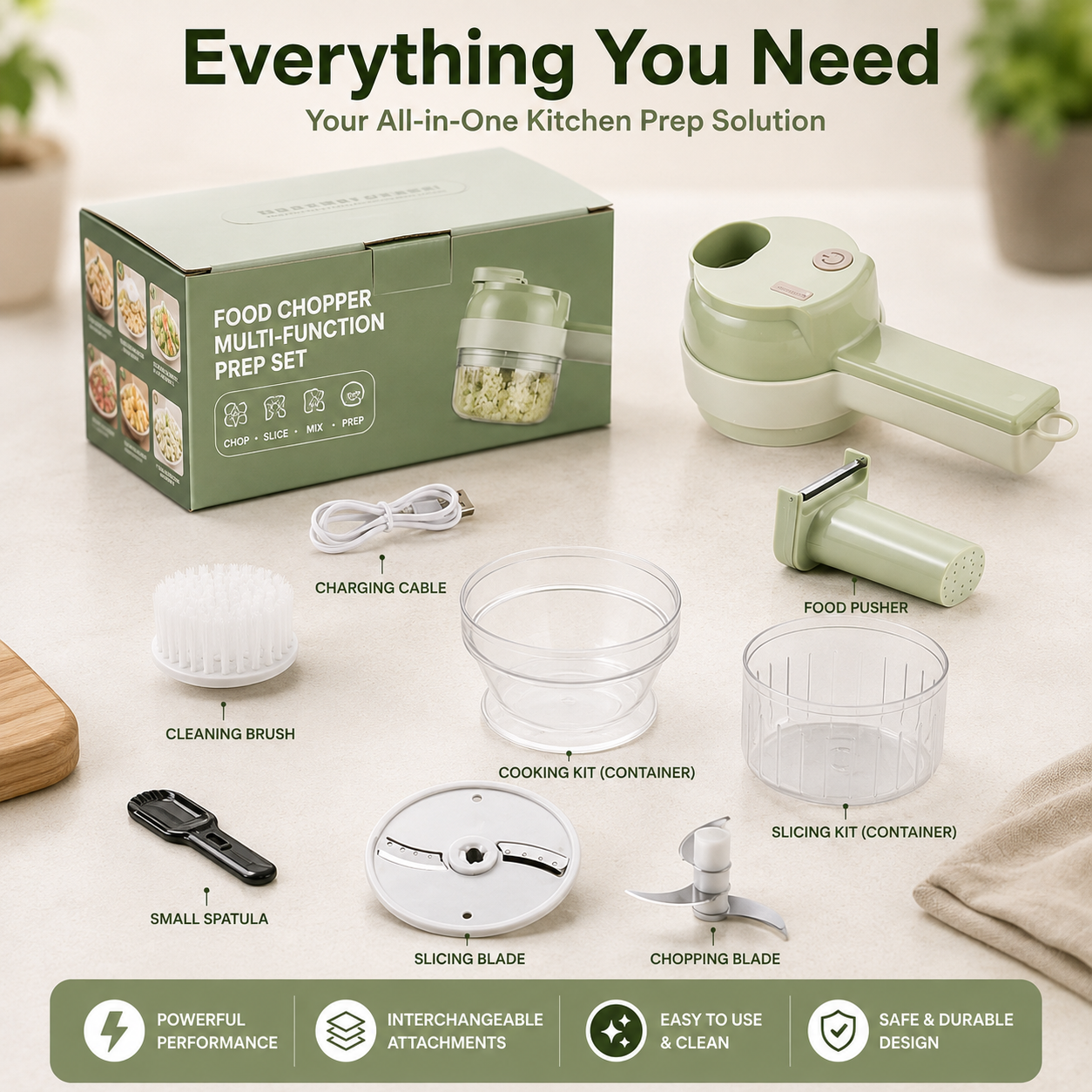 4-1 Handheld Electric Food Chopper