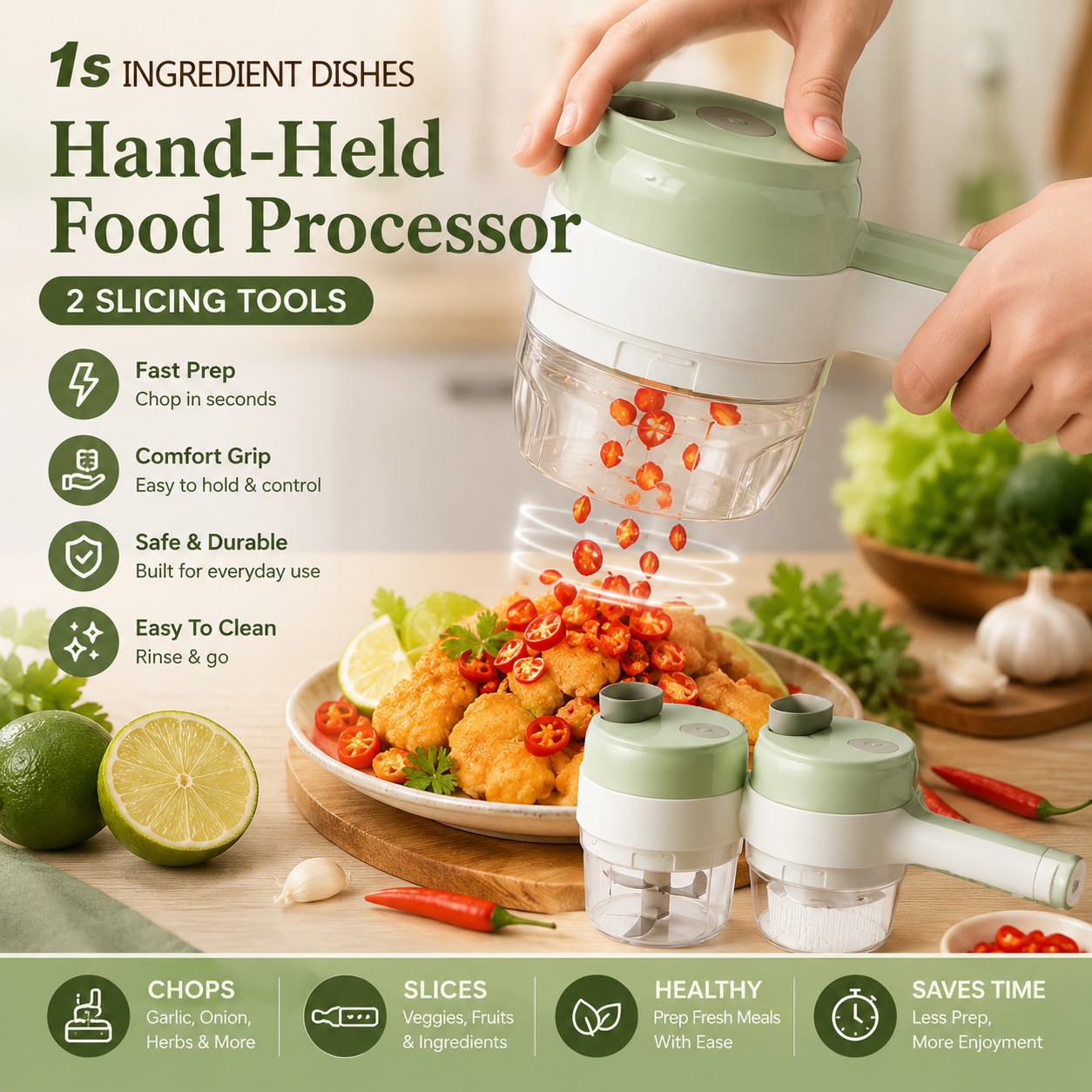 4-1 Handheld Electric Food Chopper