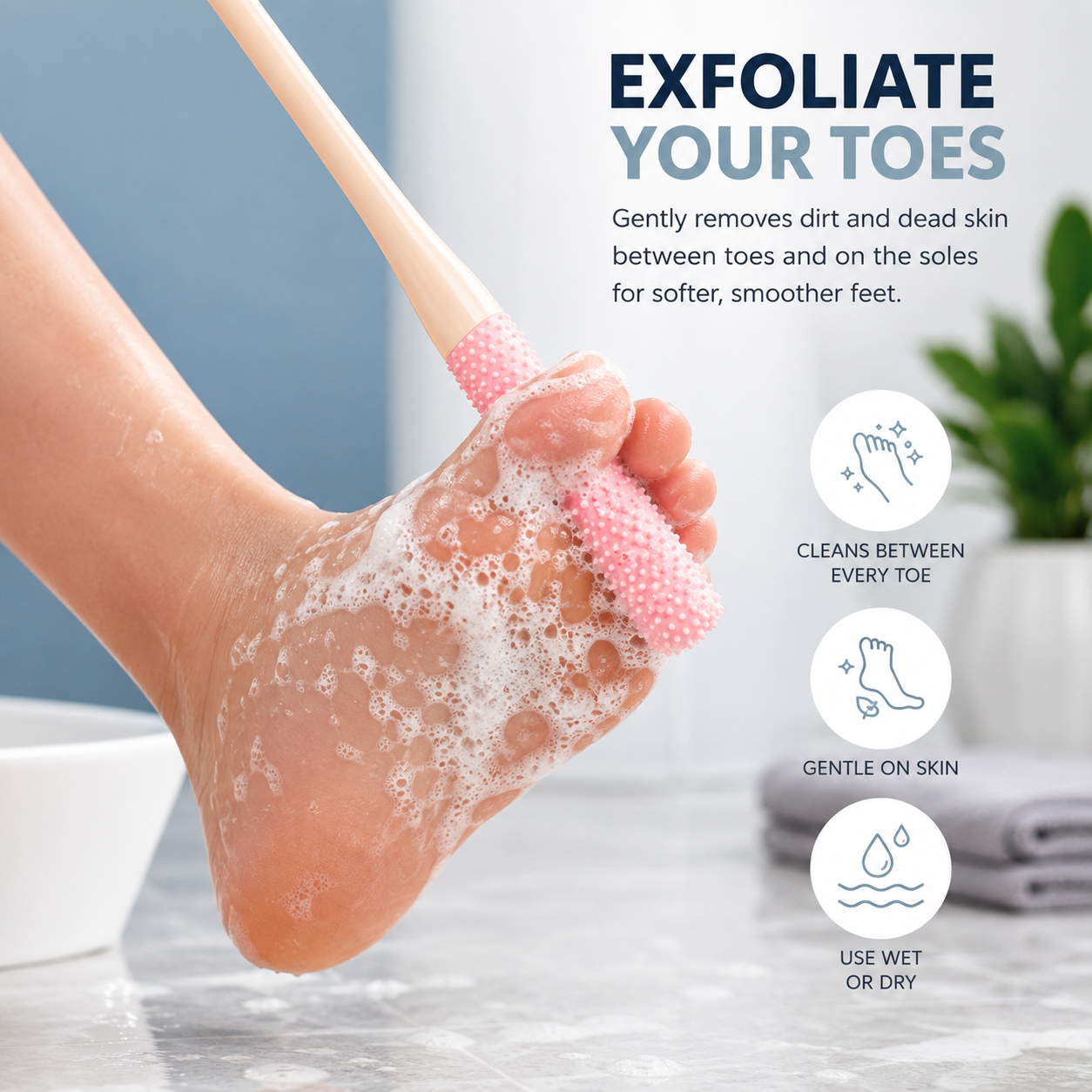 The EasyStep Foot Scrubber