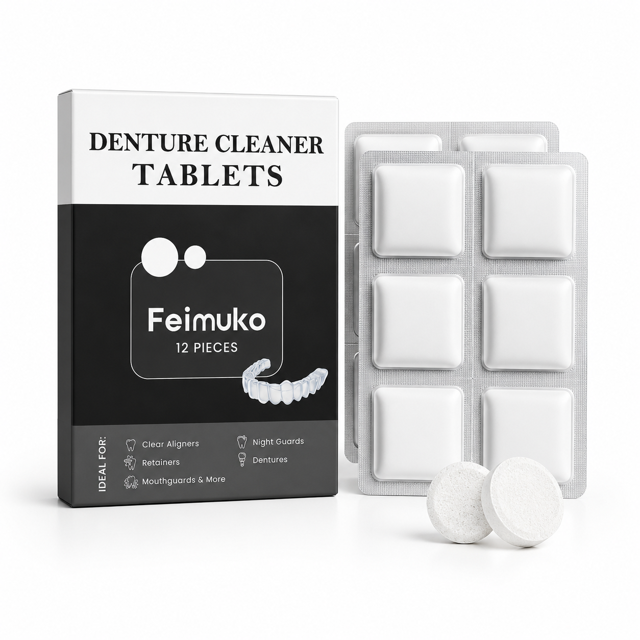 12Pcs Retainer Cleaning Tablets