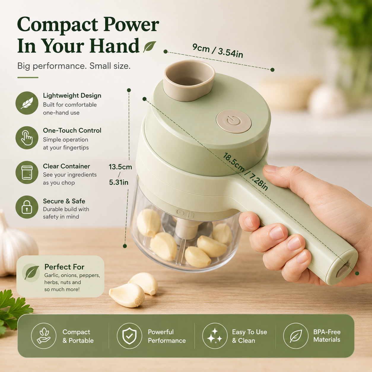 4-1 Handheld Electric Food Chopper
